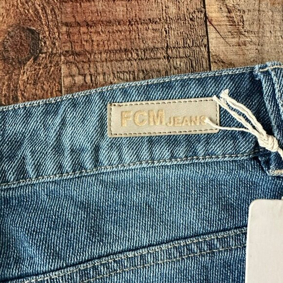 FCM jeans womens distressed skinny denim jeans in medium wash blue - Picture 6 of 10